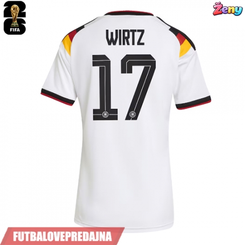 Lacne Ženy Futbalové dres Nemecko Florian Wirtz #17 MS 2026 Krátky Rukáv - Domáci